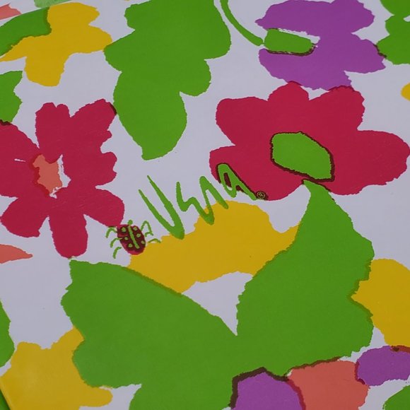 Vera Neumann Floral Oblong Tablecloth 60" x 84" - Picture 5 of 16